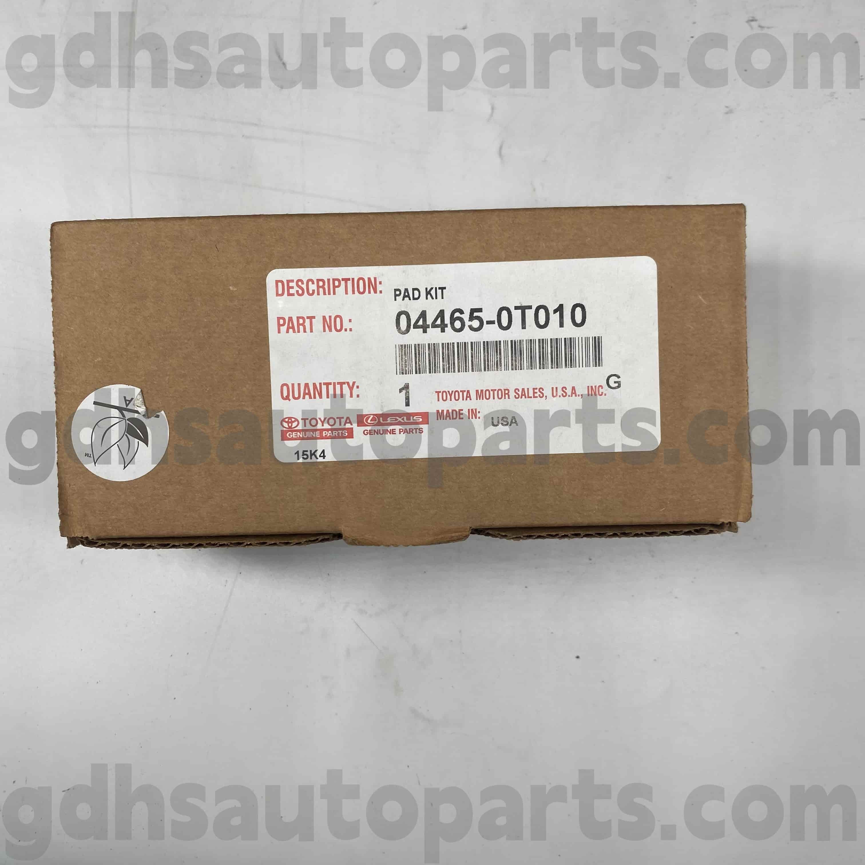 04465-0T010 Toyota genuina partes fregit pads ad veniar Chassis nulla. GGV1 # GGV1