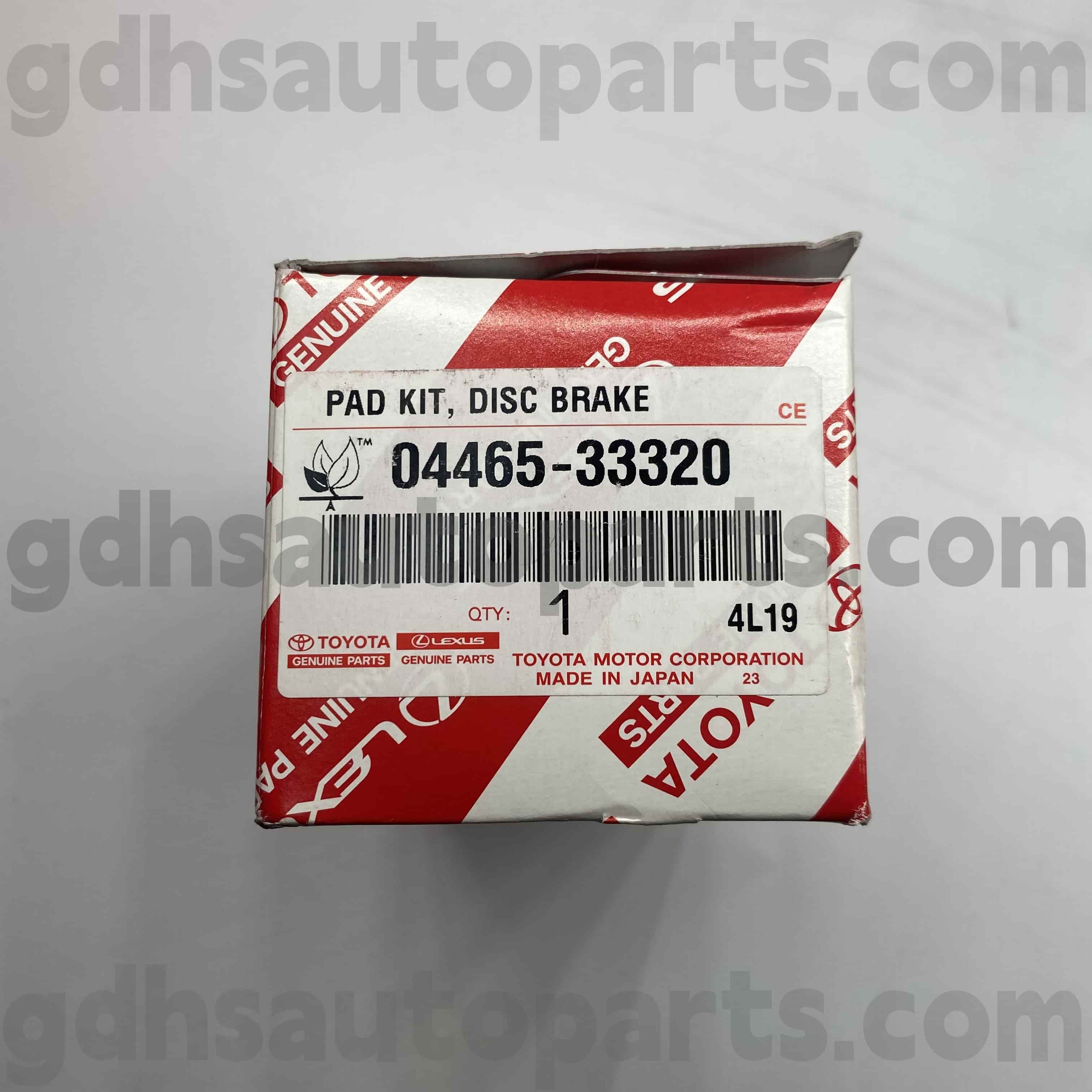 04465-33320 Toyota genuina partes fregit pads ad Camry, Lexus Es300 / CCCXXX Chassis nulla. ACV3 # McV30