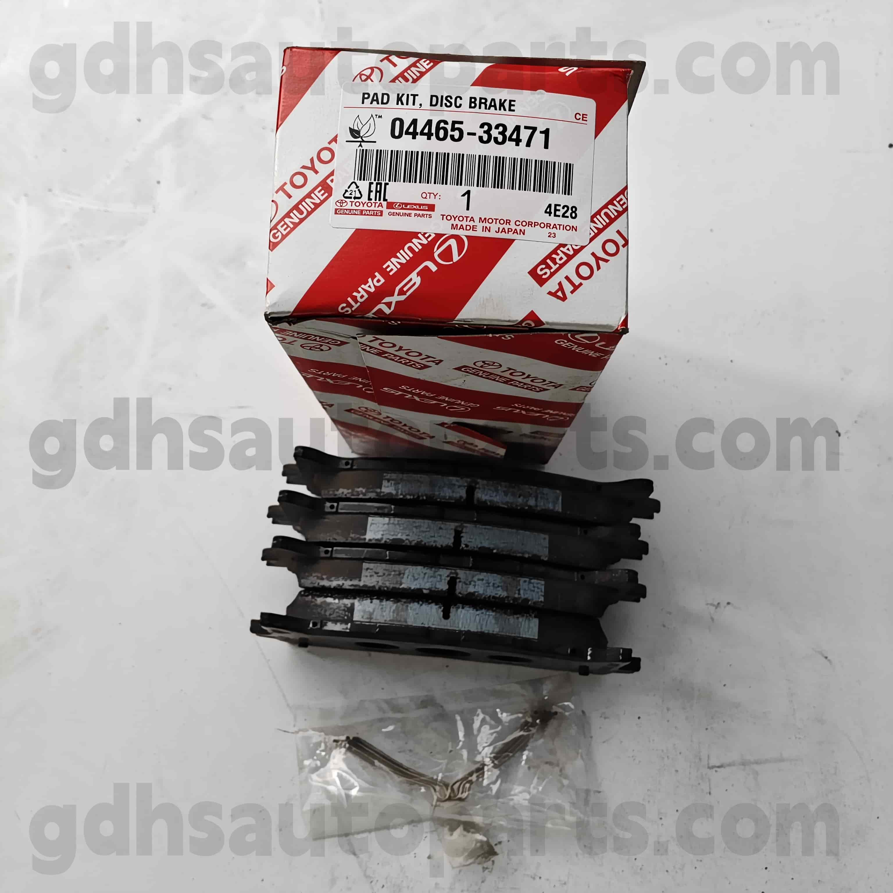 04465-33471 Toyota genuina partes fregit pads ad Camry, Lexus Es240 / CCCL Chassis nulla. ACV51, ASV50, AVV5..taiw