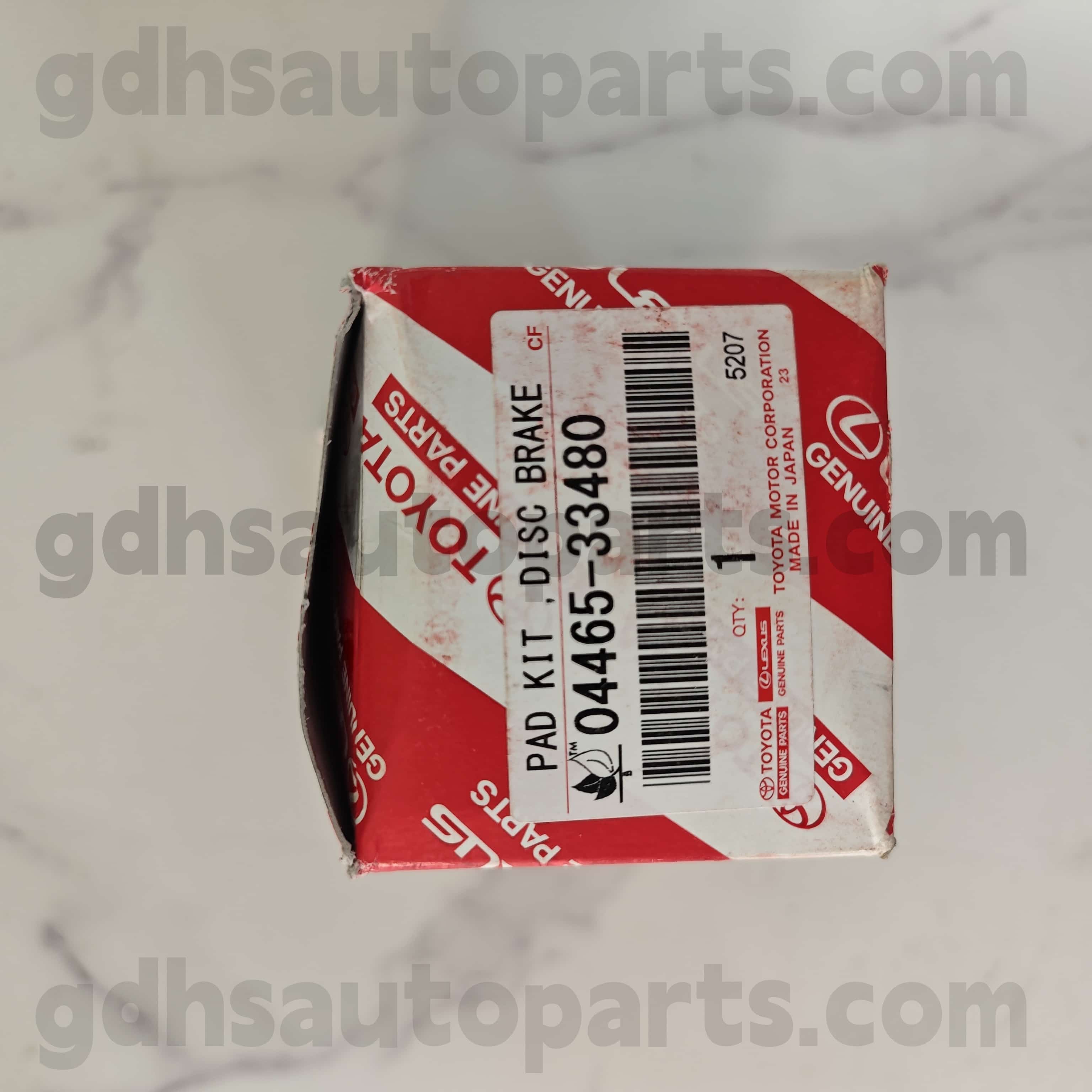 04465-33480 Toyota genuina partibus fregit pads pro veniar, Lexus Ux300e, Harri, Noah / Voxy, Lexus Es350 / 300H Chassis non. Axvh70