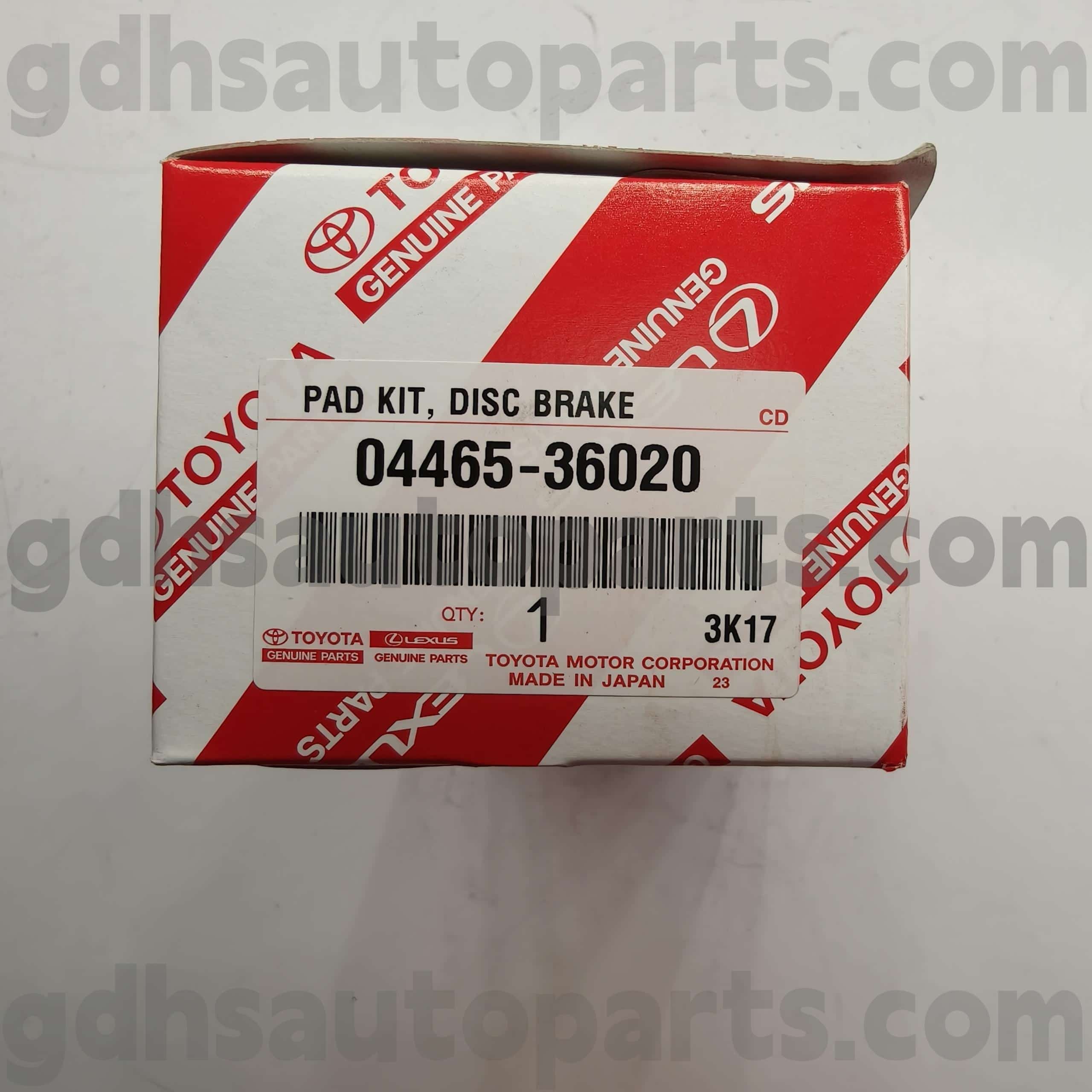 04465-36020 Toyota genuina partes fregit pads ad coaster gb. HZB RZB # BB4 #