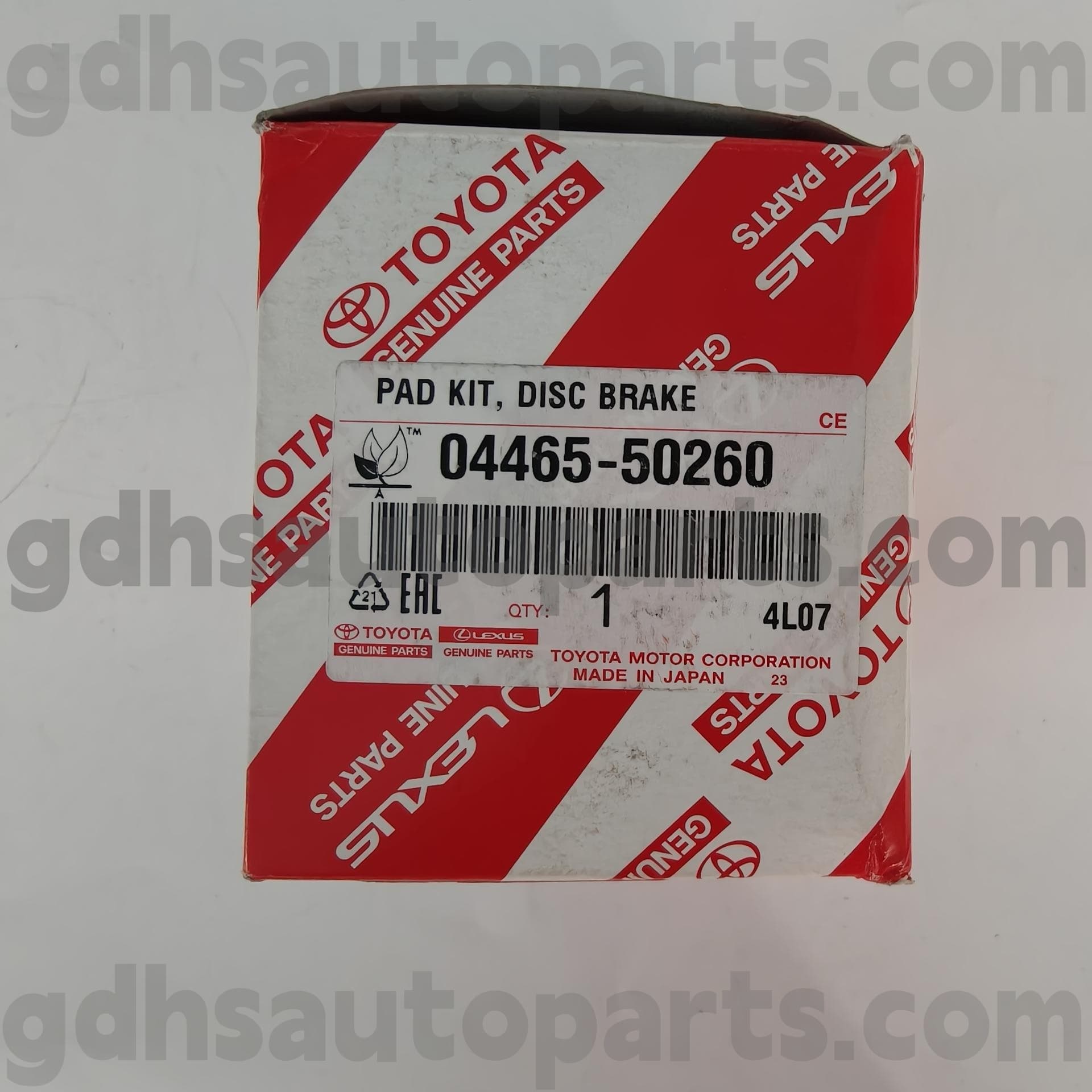 04465-50260 Toyota genuina partibus fregit pads ad ls460 / 460l, ls600h / 600hl Chassis non. USF4 # UVF4 #