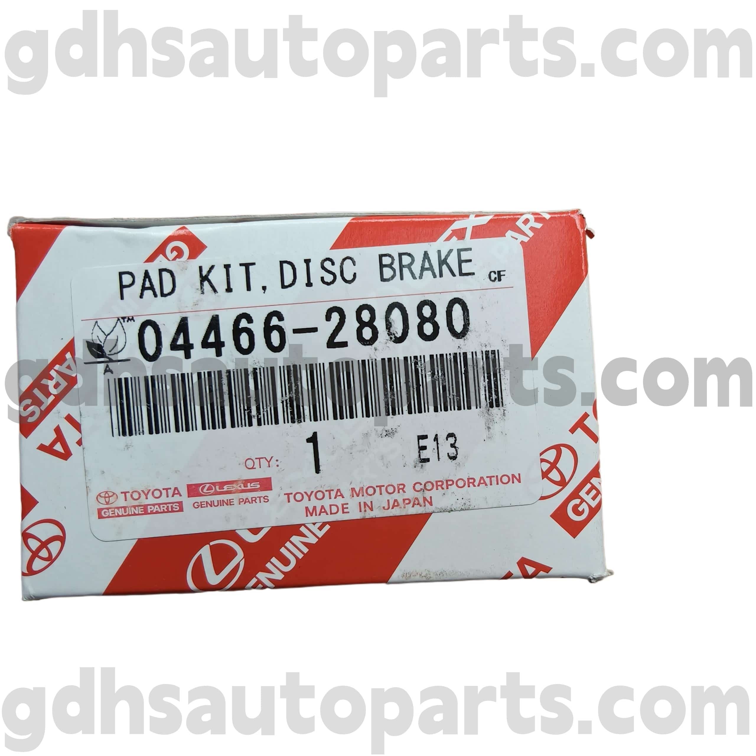 04466-28080 Toyota genuina partes tergo fregit pads in previa / tarago, alpherd, siienna chassis non. Ac30