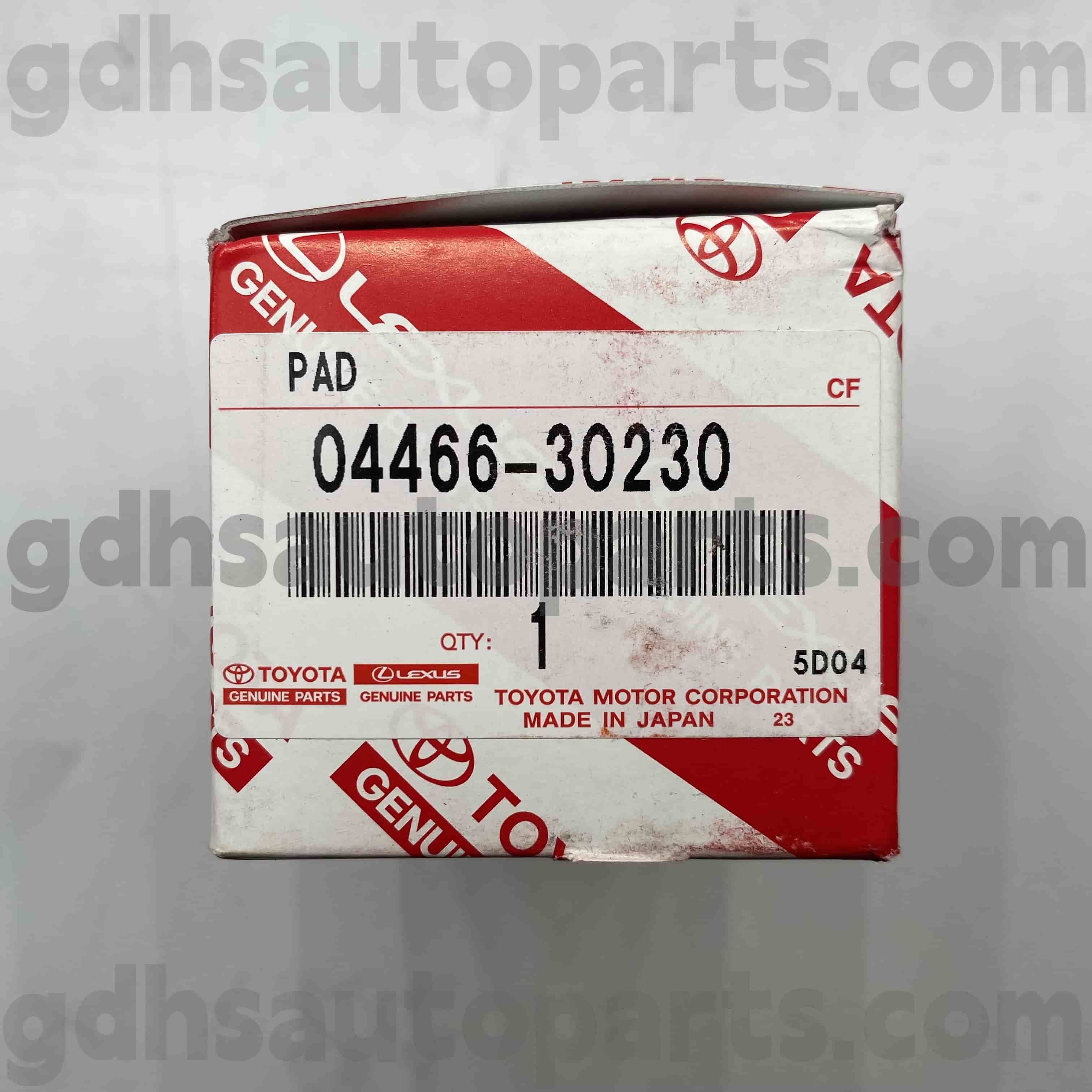 04466-30230 Toyota genuina partes tergo fregit pads ad Mark x, coronam, reiz gb. GRS20 # GRX13 #