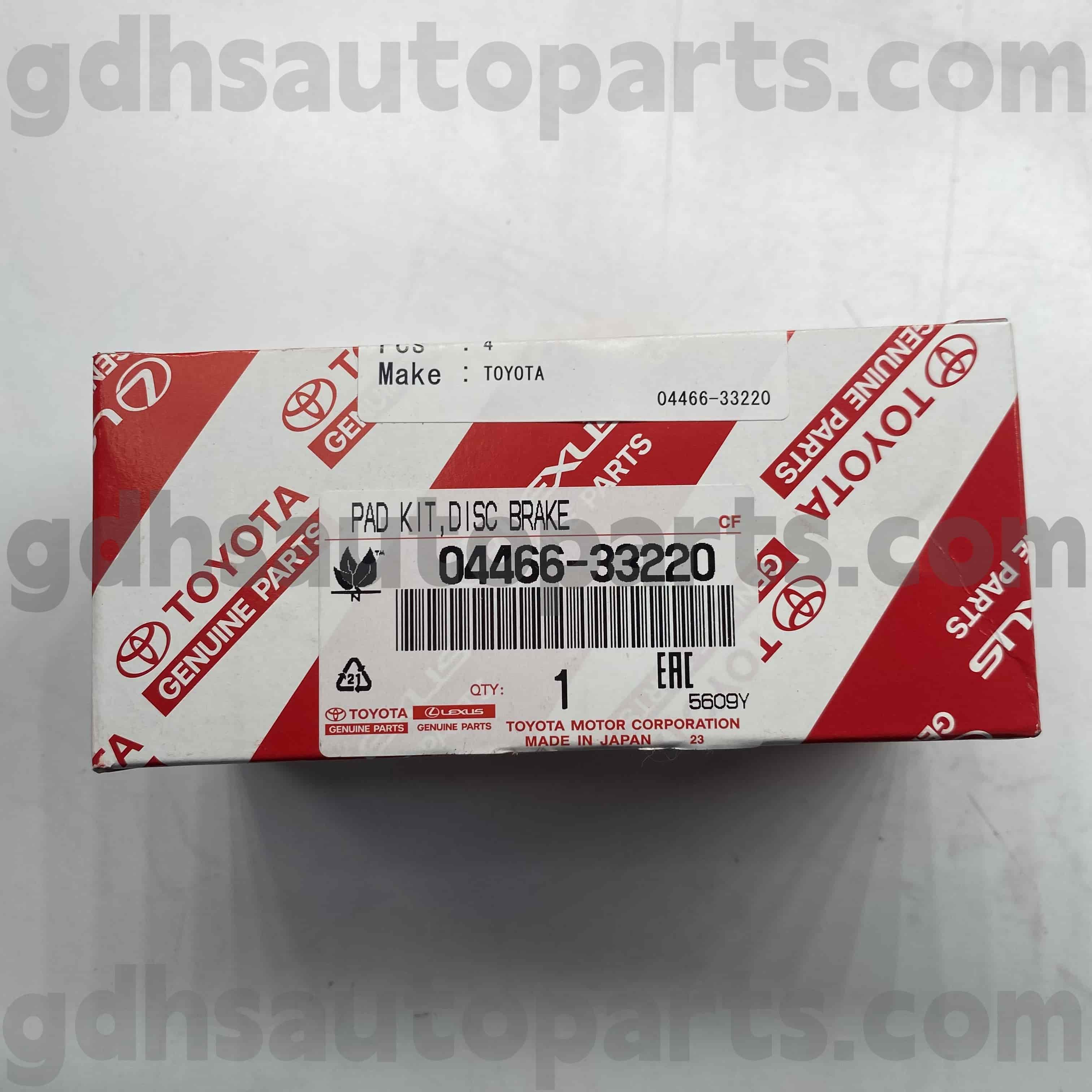04466-33220 Toyota genuina partes tergo fregit pads in Camry / Hybrid, Lexus Ux250h / CC Chassis non. Axvh70