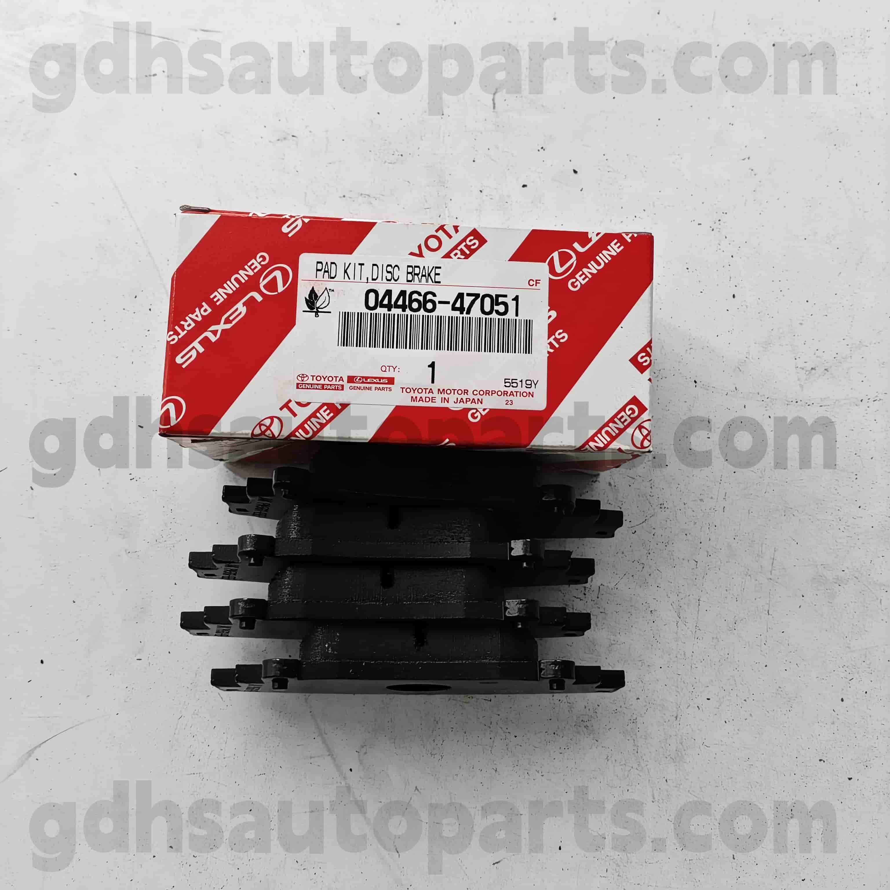 04466-60140 Toyota genuina partes tergo fregit pads ad terram PRDD, Fortuner, Hilux Chassis nulla. Grj150