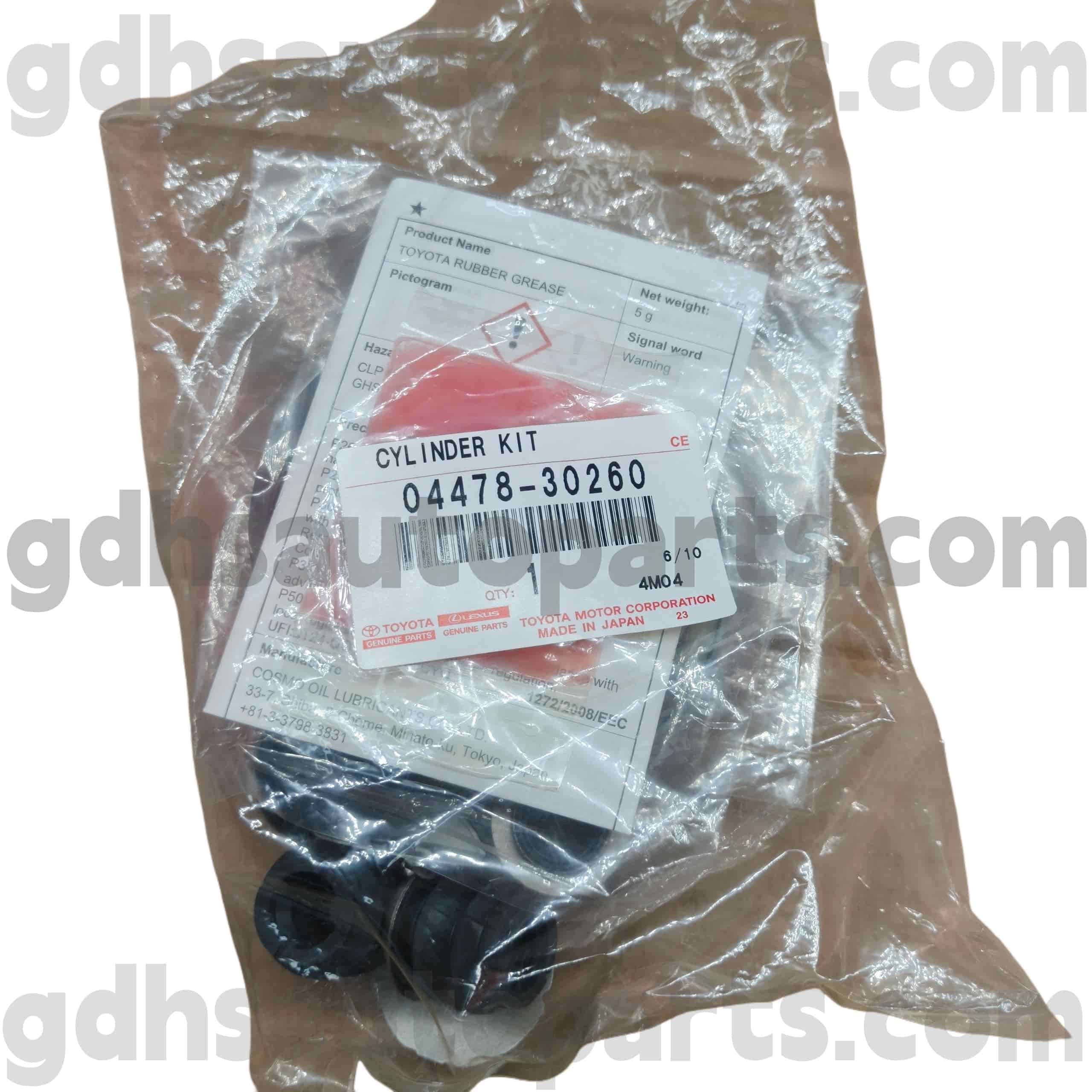 04478-30260 Toyota genuina partes fronte fregit cylindrum Restituo Kit ad Mark X, Lexus IS250 / CCCL Chassis non. GRS182 CLXXXVIII