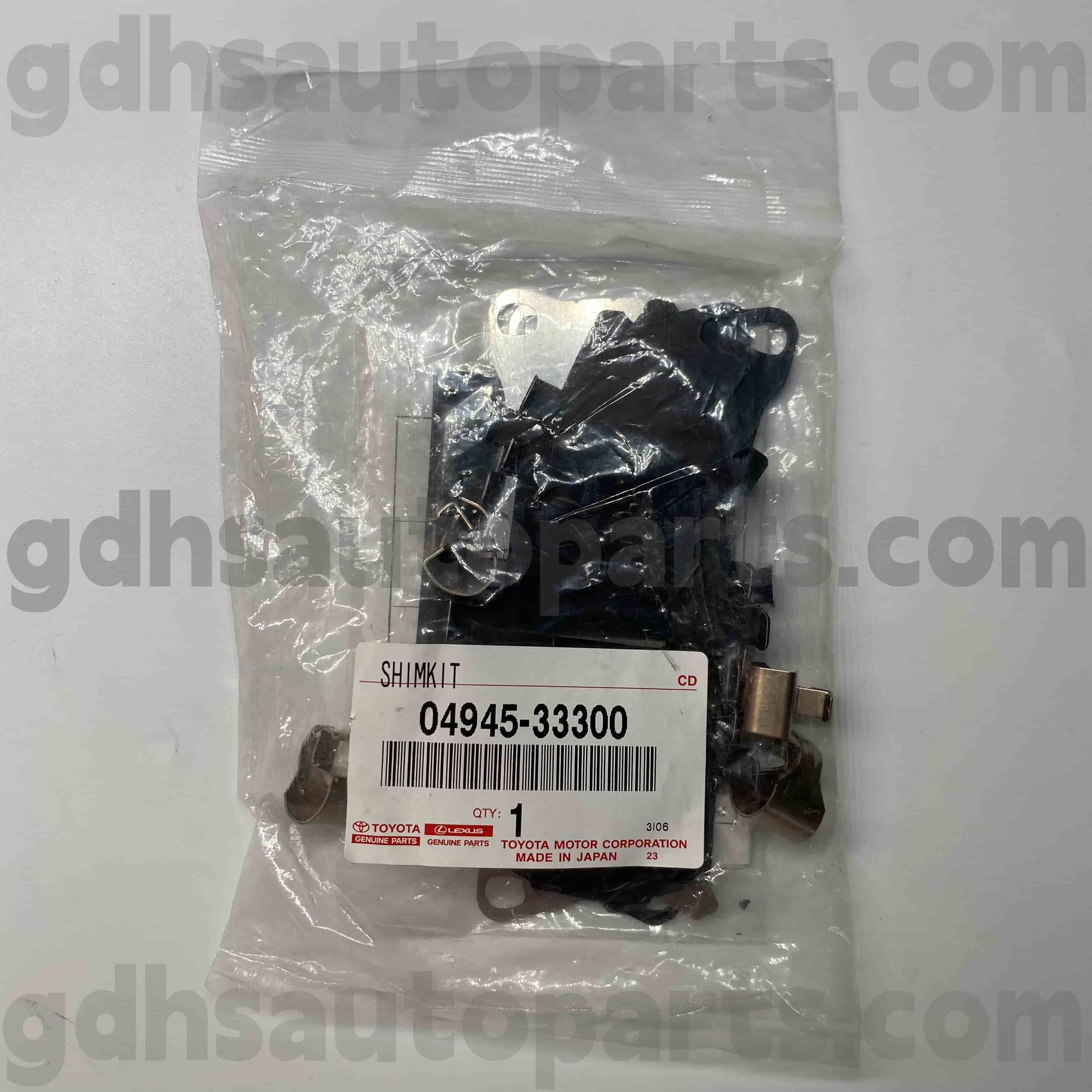 04945-33300 Toyota genuina partibus fregit sonus tincidunt pads ad veniationem, novum exemplar, harriis chassis nulla. Axvh70