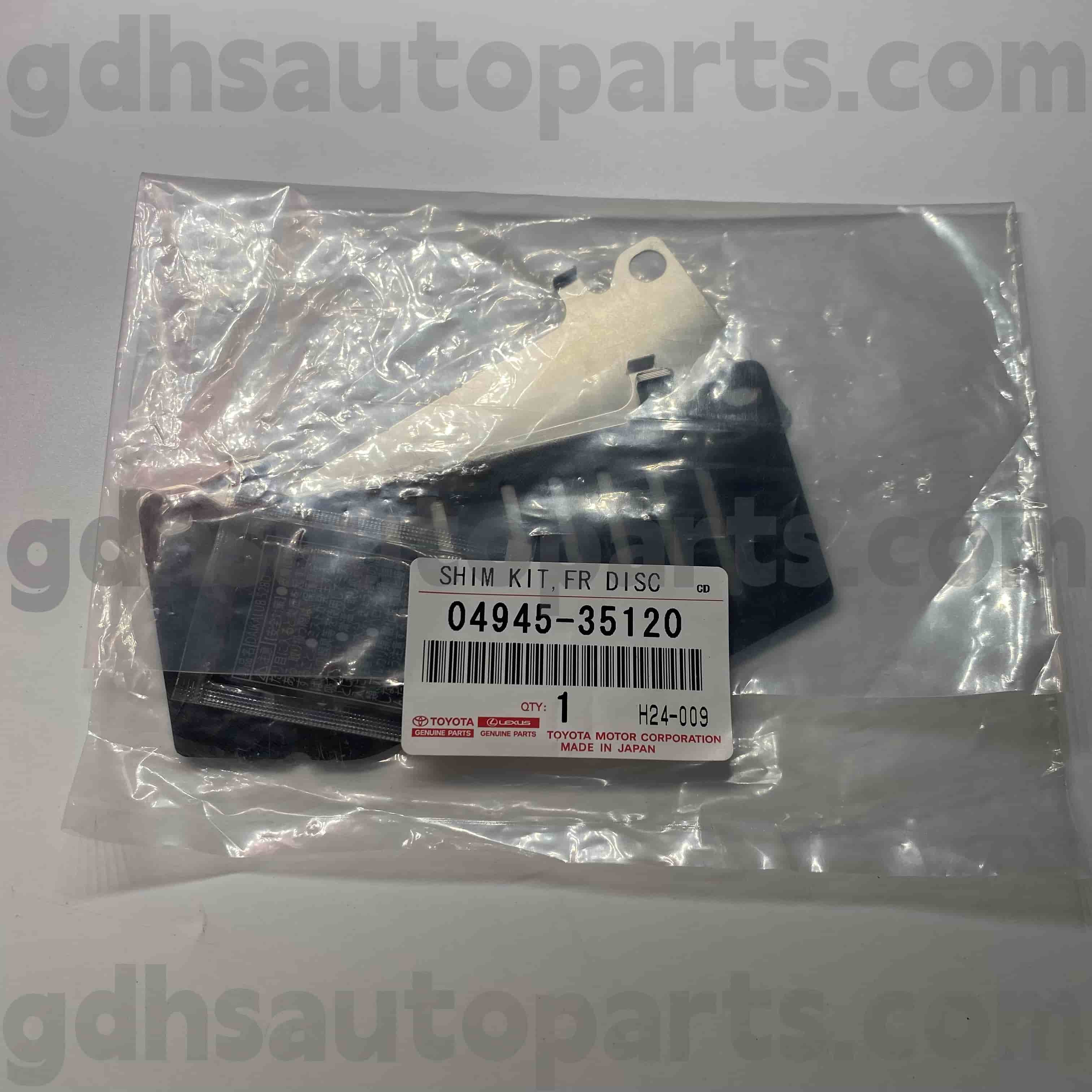 04945-35120 Toyota genuina partibus fregit sonus tincidunt Pads ad terram Cruiser Prado, Fortuner, Hilux Chassis nulla. Trj1220