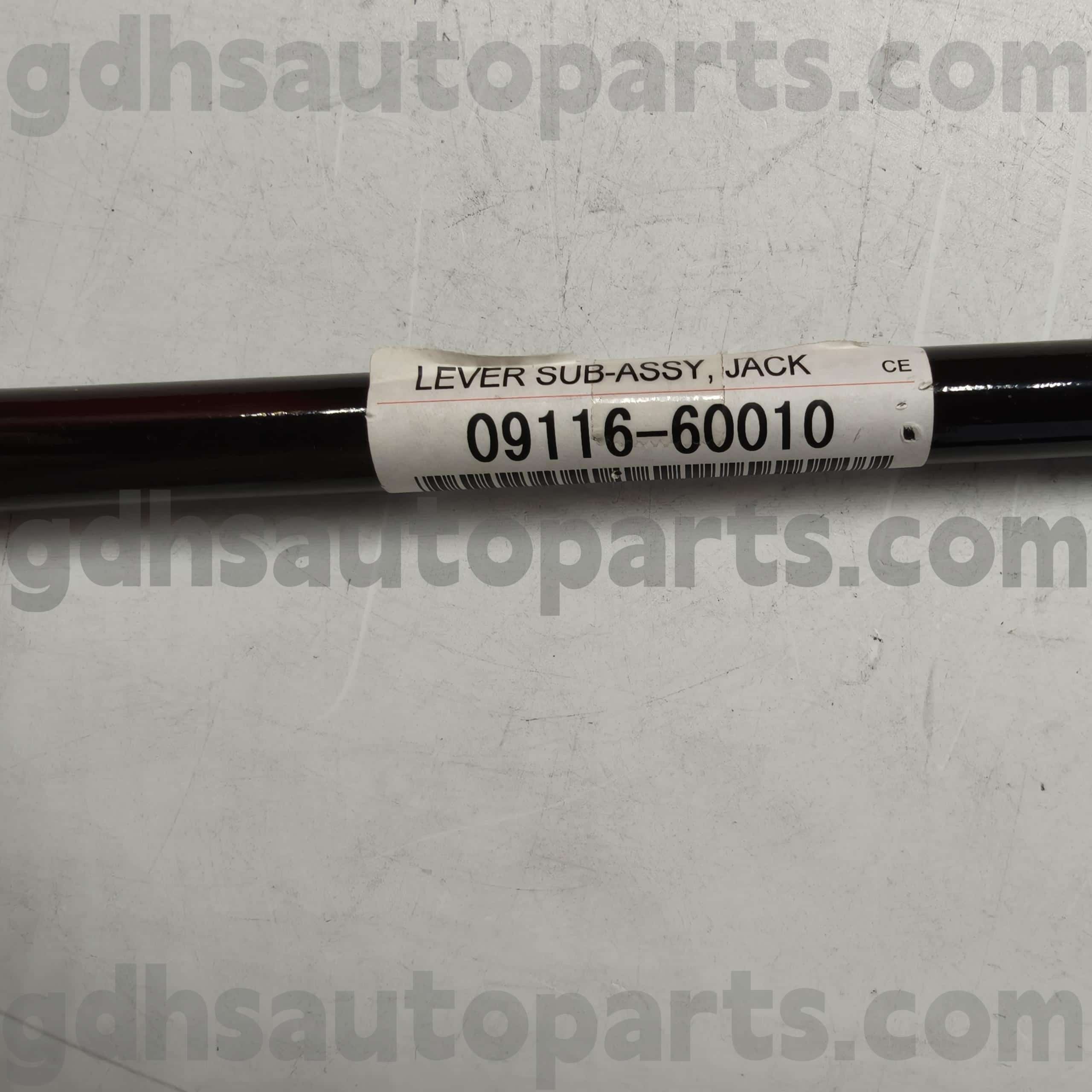 09116-60010 Toyota genuina partibus Jack manubrio Mega Cruiser, Previa, Granvia Chassis nulla. FZJ80