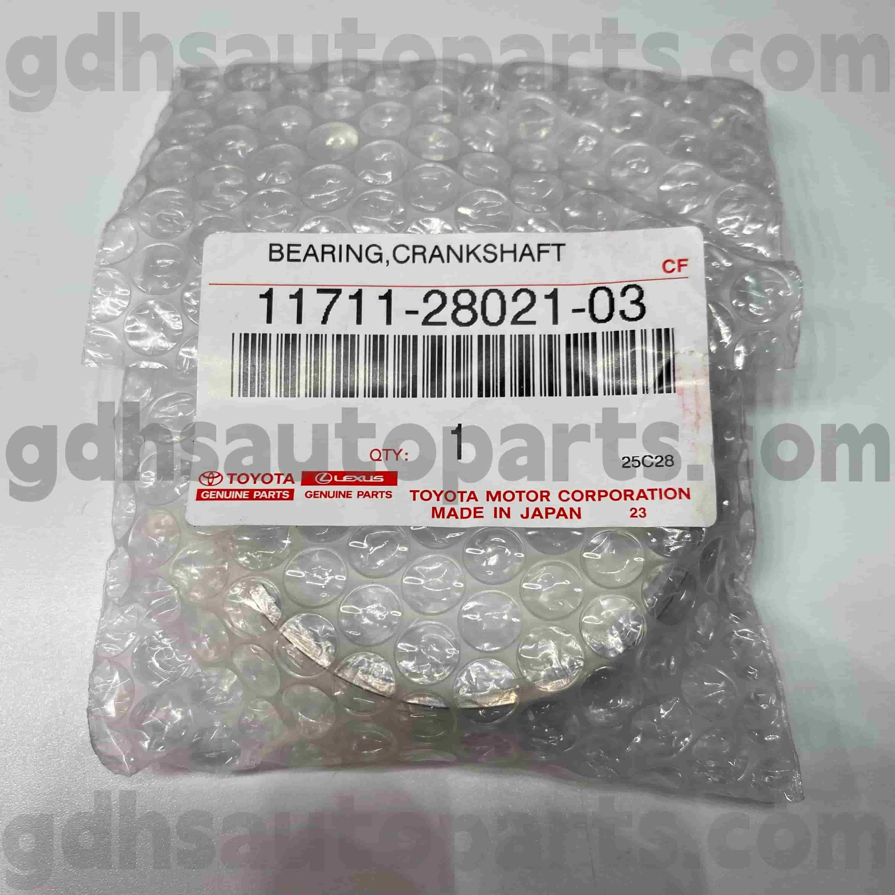 11711-28021-03 Toyota Genuina Partes Crankshaft sustinentes pro HARRIUS, CAMRY, HARRIUS Chassis NO.ACV30 ACR30
