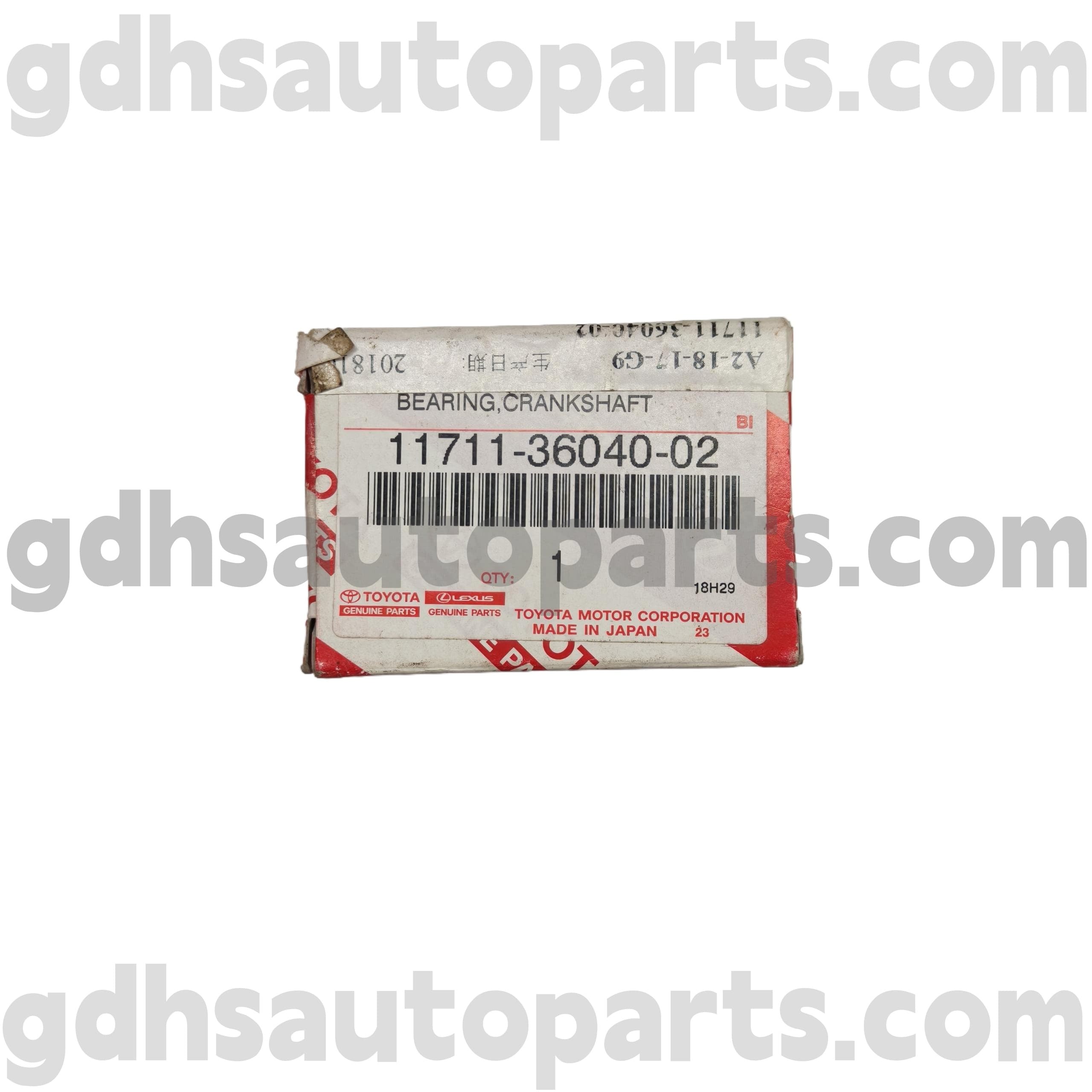 11711-36040-02 Toyota Partes Genuinae Crankshaft supportantes VENZA, SIENNA, CAMRY Chassis NO.AYH30