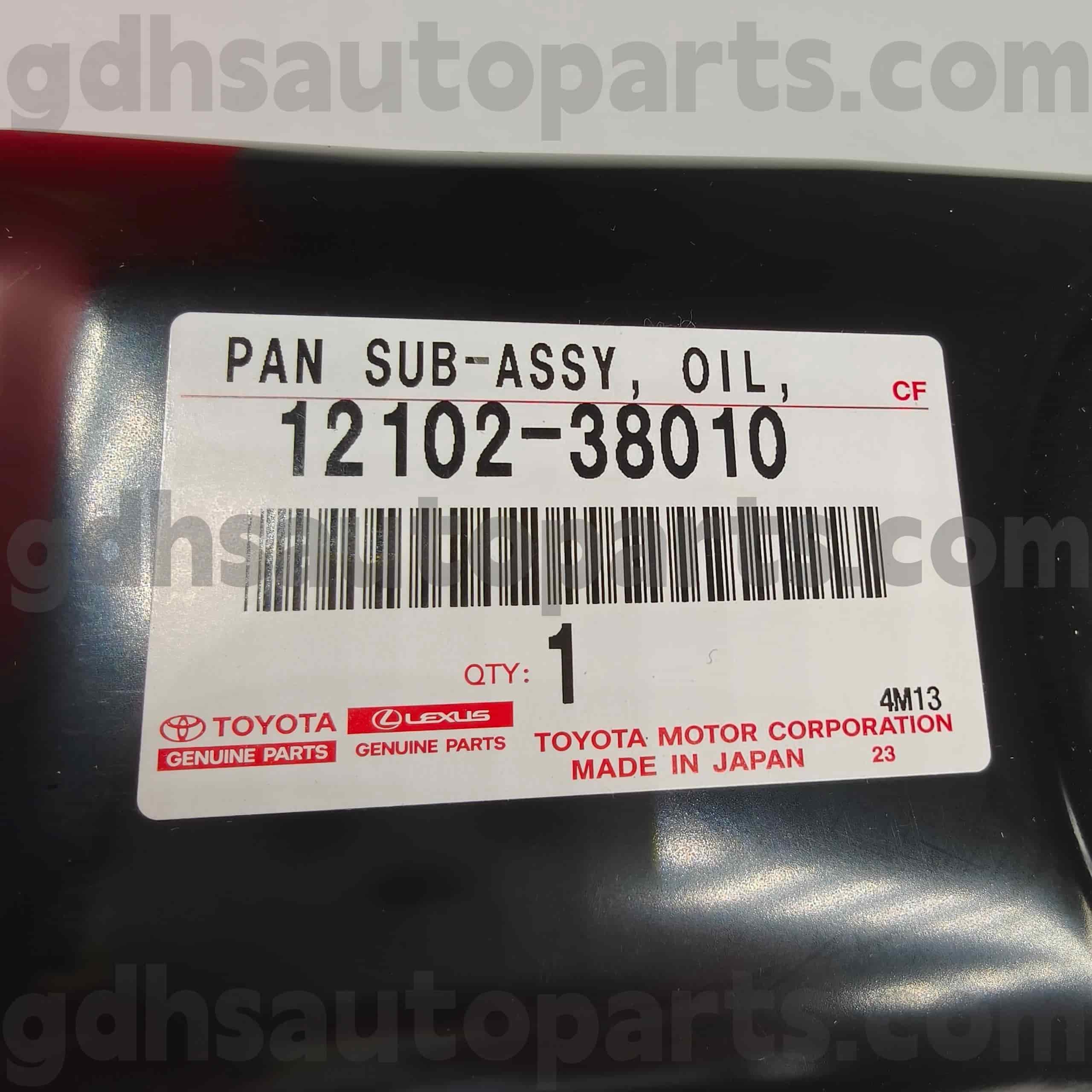 12102-38010 Toyota Sincerus Partes Olei Pan pro METAMORPHOSES, TUNDRA Chassis NO.1URFE URJ202
