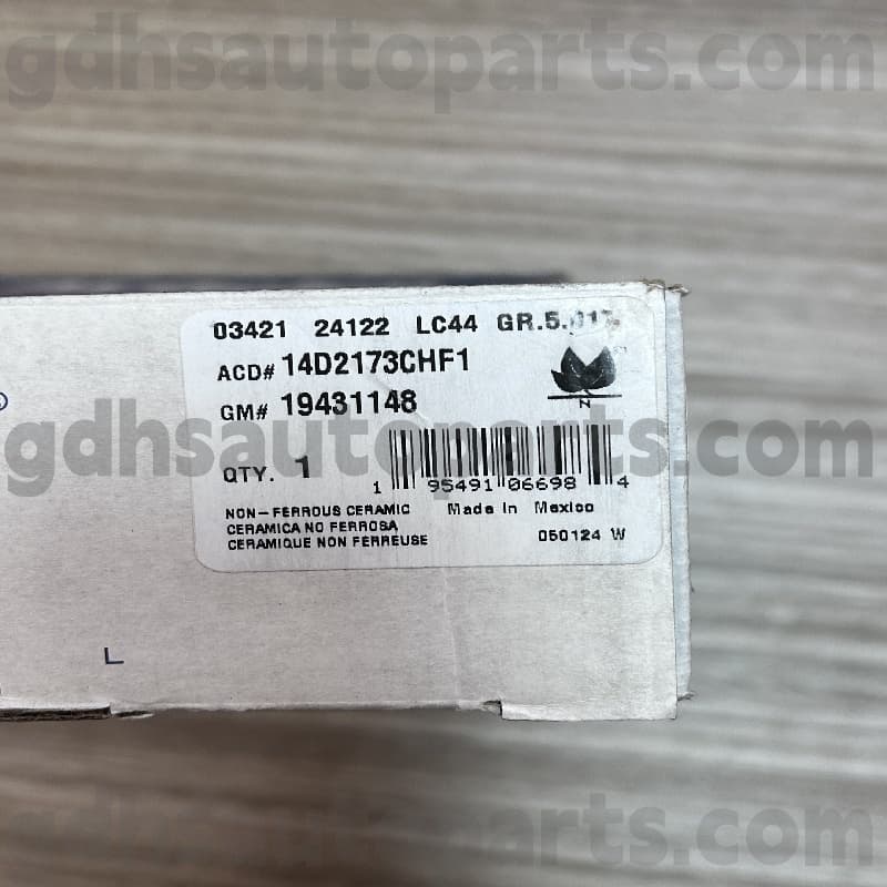 14d2173chf1 acdelco fregit pad ad Escalade non. 19431148