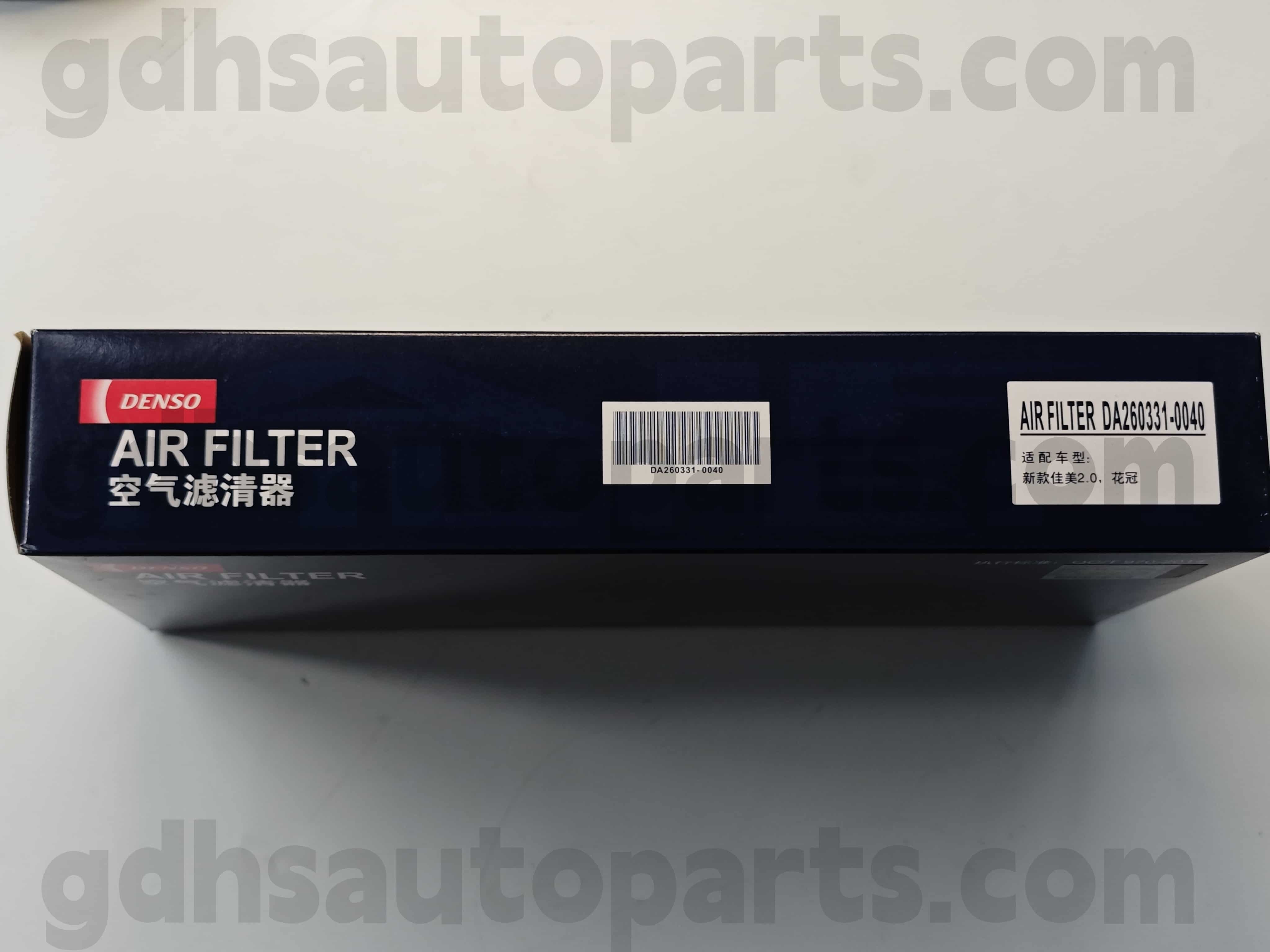 Da260331-0040 Toyota genuina partibus aer filter ad Corollae Chassis non. 1ZzFe..zze122 OE non. 178010-0d050