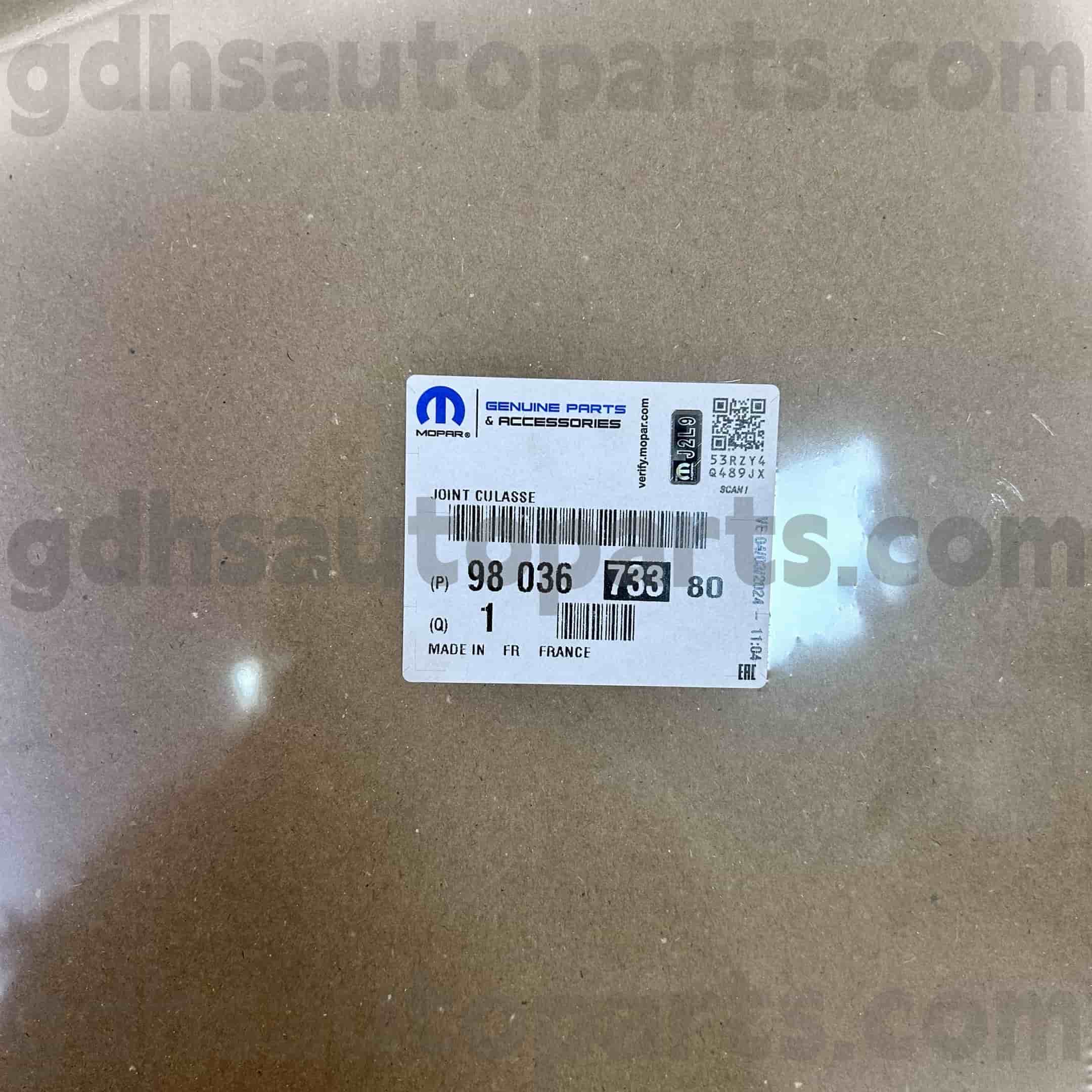 Mopar Cylinder Caput Gasket enim Pugeot DCVII (V) VIII OE.No 9803673380